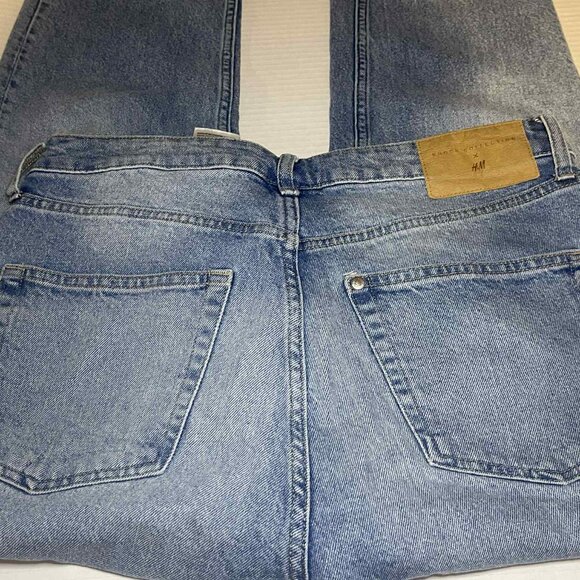 Brock Collection X H&M Women's Light Wash Straight Leg Denim Jeans SIZE 10 - Picture 3 of 6